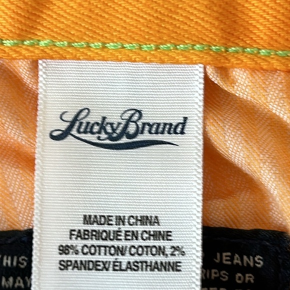 Lucky Brand Abbey Short w Frayed Roll-Up Hems Orange - Picture 6 of 13